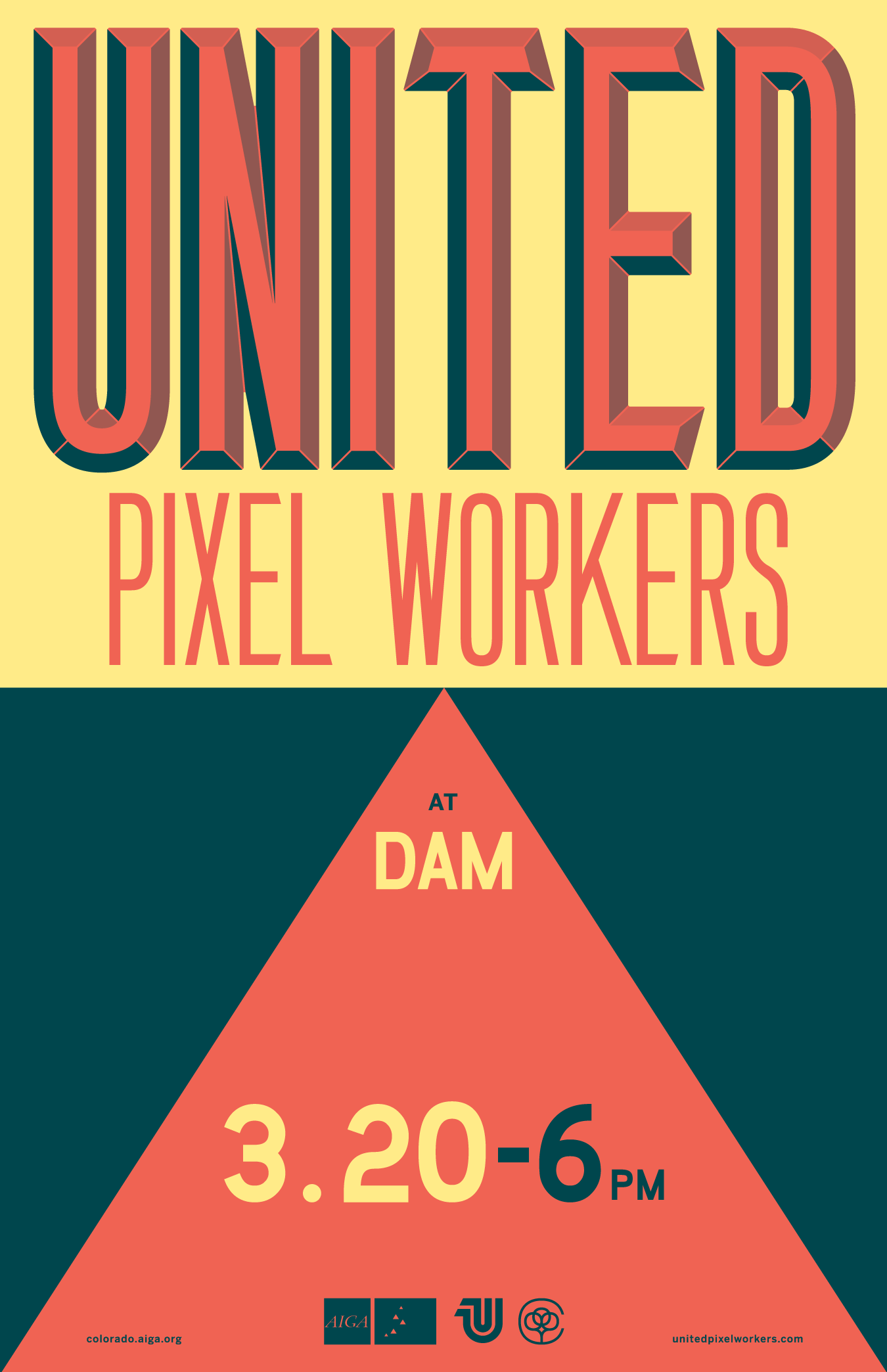 AIGA Colorado United Pixel Workers Poster